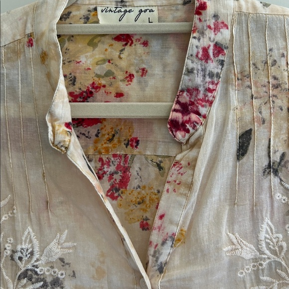 Vintage Goa Embroidered Blouse Large - Picture 5 of 10